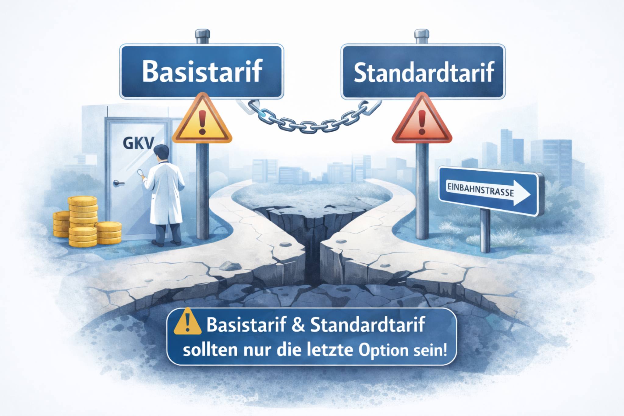 Vorsicht Basistarif I Standardtarif