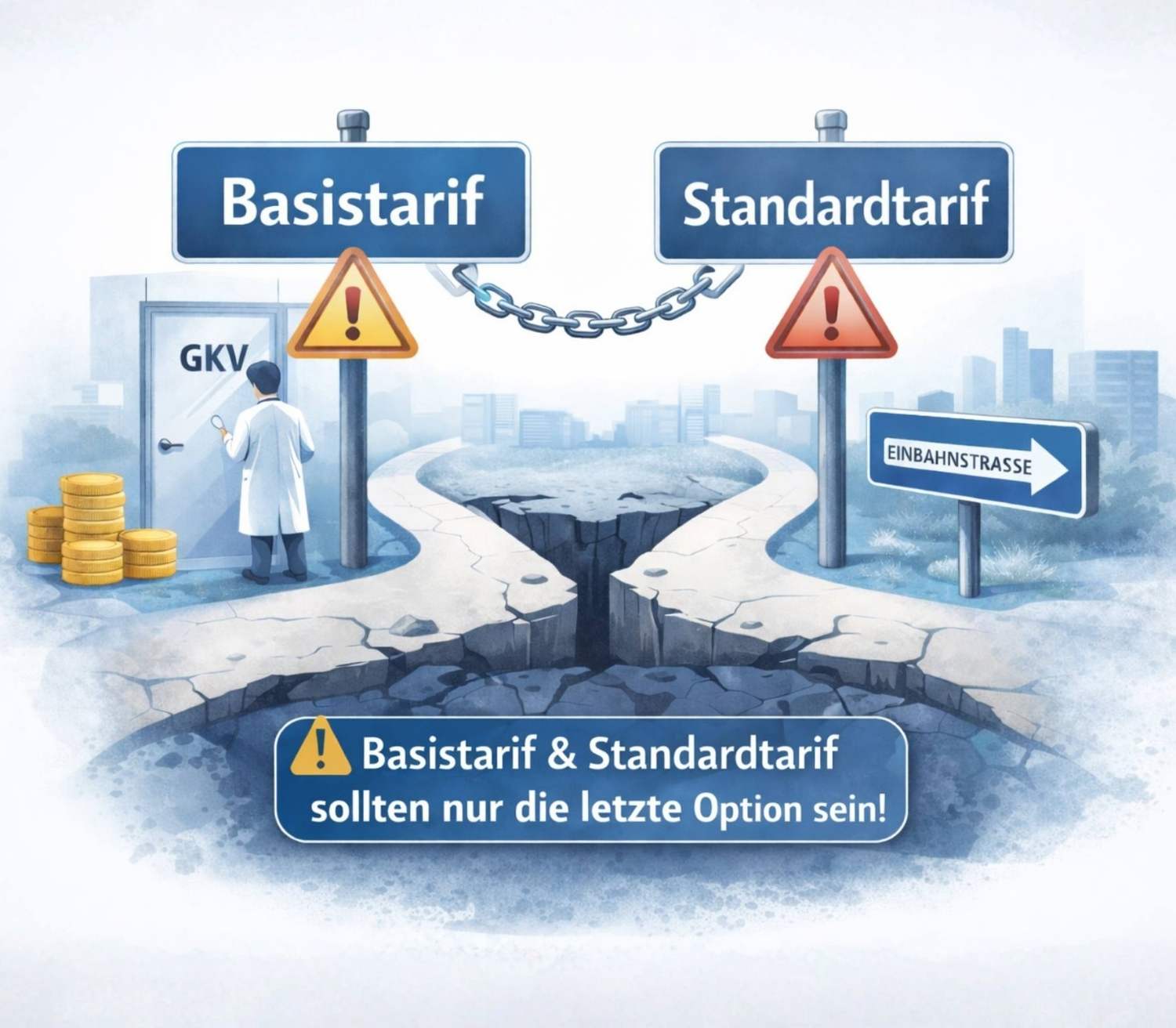Vorsicht bei Basis- und Standardtarif